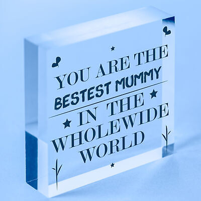 Bestest Mummy In The World Wooden Hanging Plaque Love Sign Mothers Day Gift