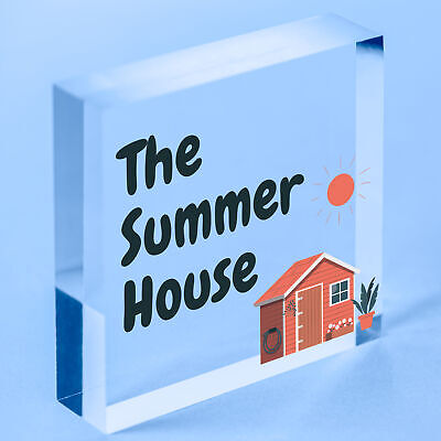 The Summer House Plaque Garden Shed Hanging Wall Door Decor Sign Gifts For Her