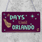 Chalkboard Holiday Countdown To ORLANDO America USA Novelty Gifts For Friend