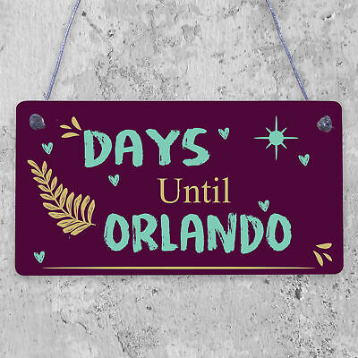 Chalkboard Holiday Countdown To ORLANDO America USA Novelty Gifts For Friend