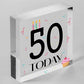 50th Birthday Wood Heart Gift Birthday Decoration 50th Birthday Gift For Him Her