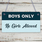 Funny Boys Bedroom Door Sign NO GIRLS ALLOWED Man Cave Sign Gift For Son