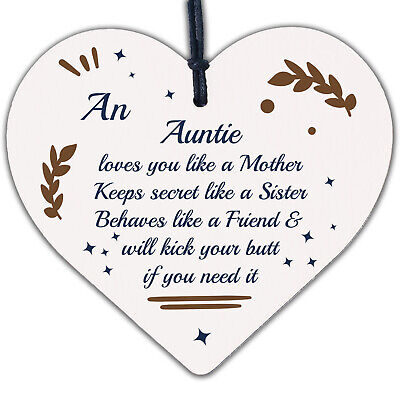 Auntie Plaque Heart Auntie Birthday Christmas Gift From Niece Nephew Sister Gift