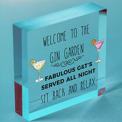 Gin Garden Welcome Sign Home Bar Garden Sign Bar Decor Gift Alcohol Gin Gift