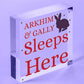 Pet Rabbit Sign For Hutch Sleeps Here Personalised Cage Sign Pet Lover Xmas Gift