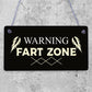 WARNING FART ZONE Funny Man Cave Sign Gaming Gift For Men Him Boys Bedroom Sign