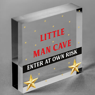 Man Cave Sign Hanging Door Bedroom Wall Plaque Shed Room Son Dad Birthday Gift