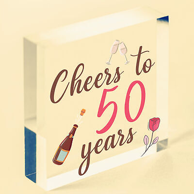 Cheers To 50 Years 50th Birthday Gift For Women 50th Birthday Card Alcohol Gift