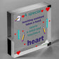 Special Teacher Leaving Gift Wood Heart Plaque Teaching Assistant Thank You Gift