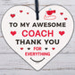 Best Football Gymnastics Dance Coach Gift Wooden Heart Thank You Gifts For Her