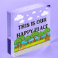 Novelty Garden Signs OUR HAPPY PLACE Summerhouse Signs Garden Shed Signs