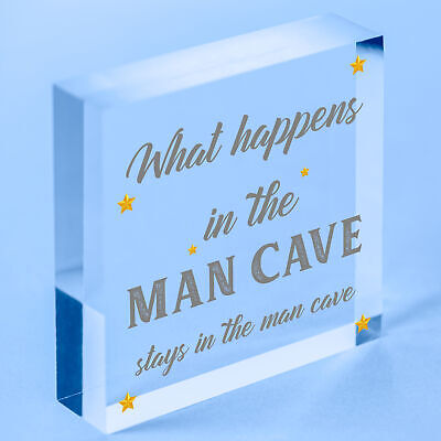 Vintage Man Cave Plaque Sign Novelty Gift FUNNY QUOTE - Games / Boys Room