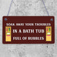 Bath Tub Bathroom Decor Toilet Door Sign Nautical Wall Sign Chic Home Plaque