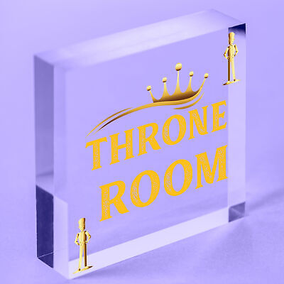 Throne Room Bathroom Toilet Door Plaque Bathroom WC Ladies Gents Sign Funny Gift