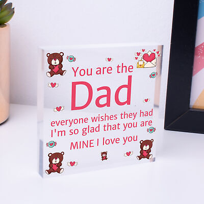 Dad Daddy Grandad Gift Wooden Heart Sign Birthday Gift For Dad Fathers Day Gifts