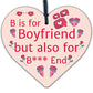 Boyfriend Funny Gifts For Birthday Christmas Wooden Heart Keepsake Plaque Gifts