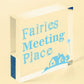 Garden Sign Fairies Meeting Place Hanging Shed SummerHouse Plaque Gifts For Her