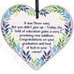 Graduation Gifts Congratulations Wood Heart Plaque Leaving Uni Son Daughter Gift