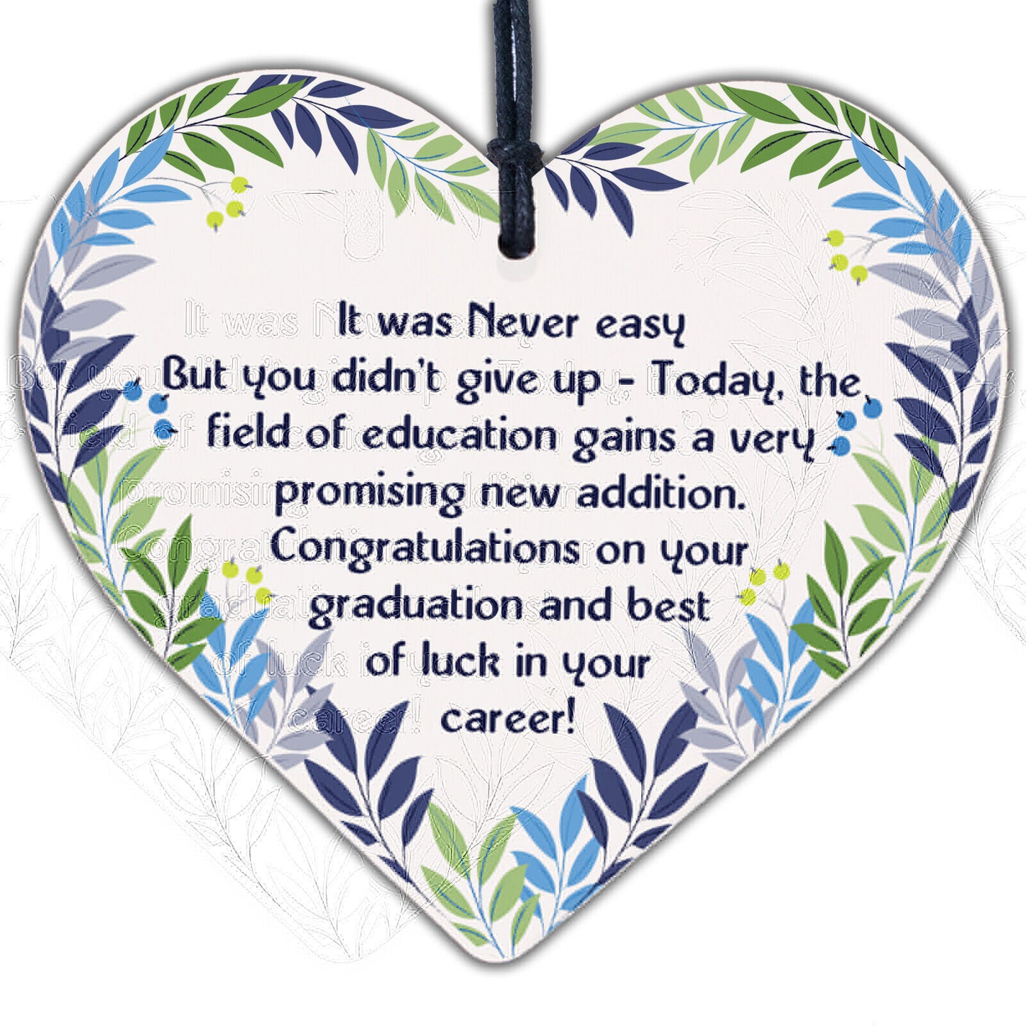 Graduation Gifts Congratulations Wood Heart Plaque Leaving Uni Son Daughter Gift