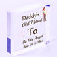 MEMORIAL Daddy's Girl Father's Day Gift Angel Wood Heart Dad Grandad Sign Grave