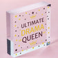 Ultimate Drama Queen Novelty Wooden Hanging Heart Plaque Friendship Gift Sign