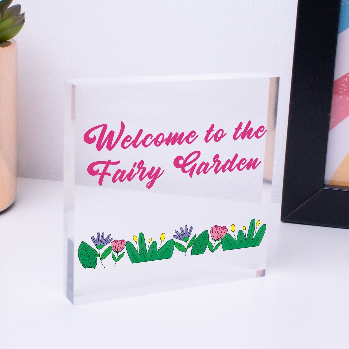 Welcome To The Fairy Garden Hanging Plaque Garden Shed SummerHouse Sign Gifts