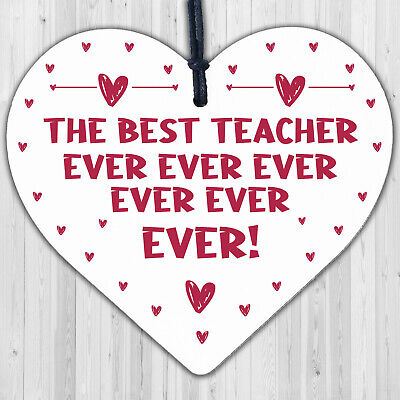 The Best Teacher Gift Leaving School End Of Term Gift For Teacher Novelty Heart