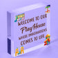 Welcome To Our Playhouse Sign Garden PLAYROOM Plaque Daughter Son Gift