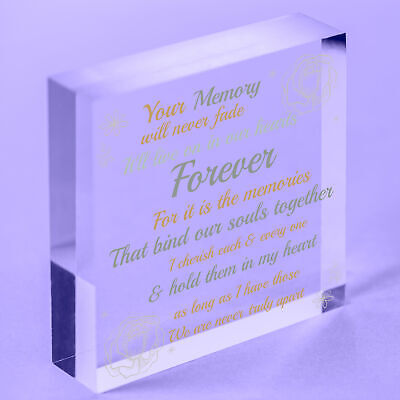 Wooden Heart Keepsake Memorial Plaques For Mum Dad Nan Grandad FRIEND Gifts