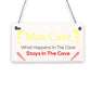 Vintage Man Cave Plaque Sign Fathers Day Gift For Him Bedroom Bar Shed Gift Idea