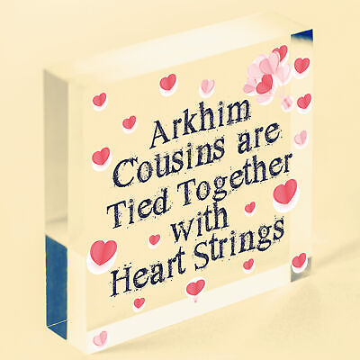 Cousin Gift For Birthday Christmas Wooden Heart Thank You Gift Keepake