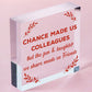 Chance Made Us Colleagues Hanging Work Friend Plaque Thank You Leaving Job Gift