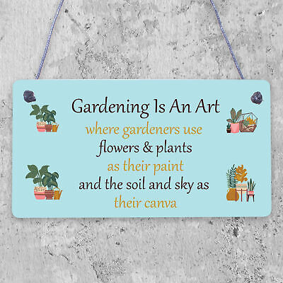 Gardening Art Novelty Hanging Plaques SummerHouse Signs Garden Shed Friend Gifts