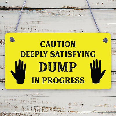 Funny Toilet Bathroom Warning Sign Novelty Bathroom Decor Accessories Gifts