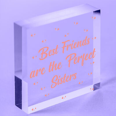 BEST FRIEND SISTER Plaque Thank You Gift Heart Keepsake Gift For Her Women