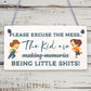 Please Excuse The Mess Novelty Wooden Hanging Plaque Parents Gift Kids Sign