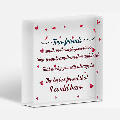 Best Friend Gift Engraved Heart Thank You Friendship Gifts Plaque Friend Gift