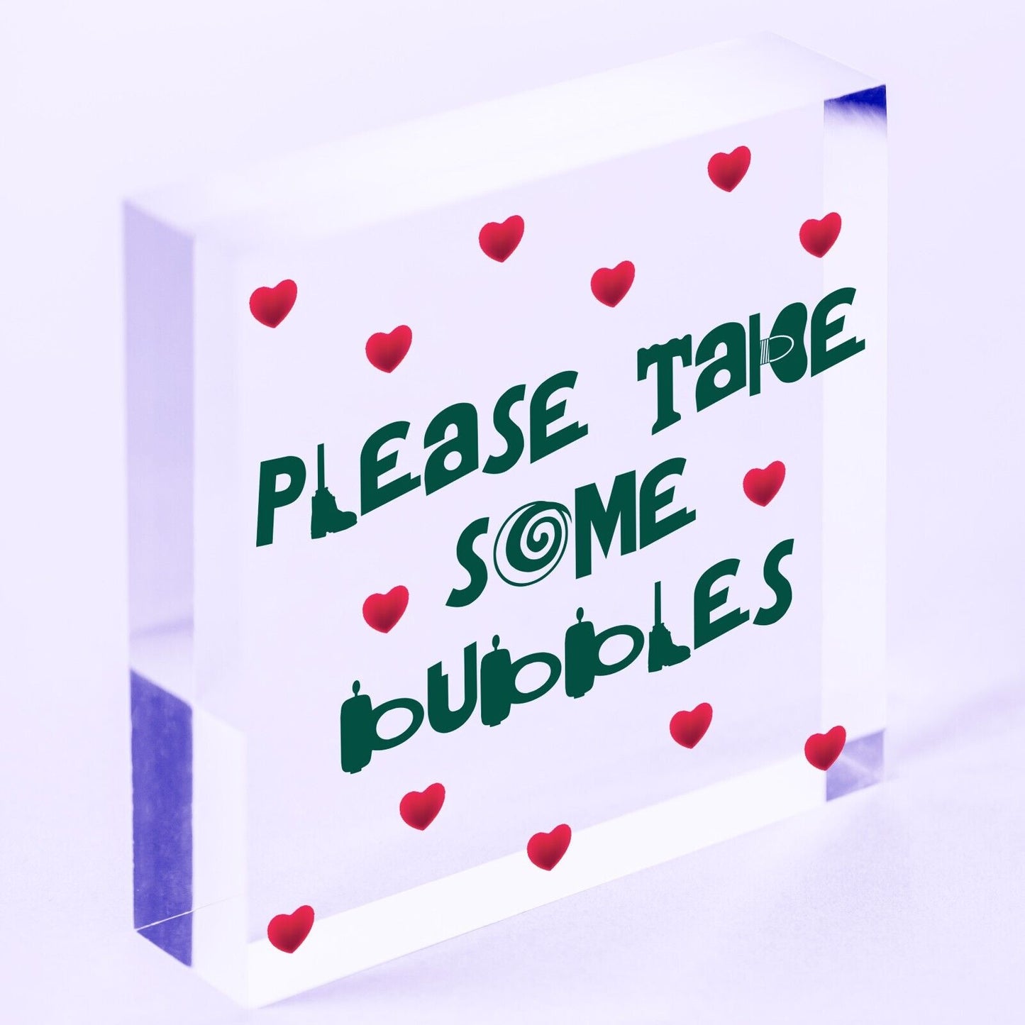 Please Take Some Bubbles Hanging Cute Wedding Table Plaque Decoration Gift Sign