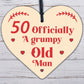 Rude 50th Birthday Funny Wooden Heart Birthday Gift For Dad Uncle Gift For Him