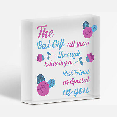 Best Friend Friendship Thank You Love Gifts Wooden Hanging Heart Sign Plaque