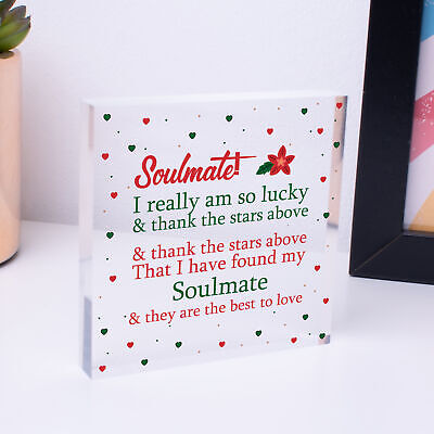 Soulmate Gifts For Him Her Heart Plaque Anniversary Birthday Husband Wife Gift