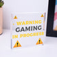 WARNING Gaming Door Sign Gamer Gifts Gamer Accessories Gamer Wall Art Decor