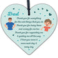 Cute Dad Gift Wooden Heart Birthday Gift For Dad Daughter Son Gifts Keepsakes