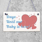 Chalkboard Countdown To Birth Sign Baby Shower Gift Mum Dad To Be Gifts New Born