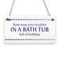Bath Tub Bathroom Decor Toilet Door Sign Nautical Wall Sign Chic Home Plaque