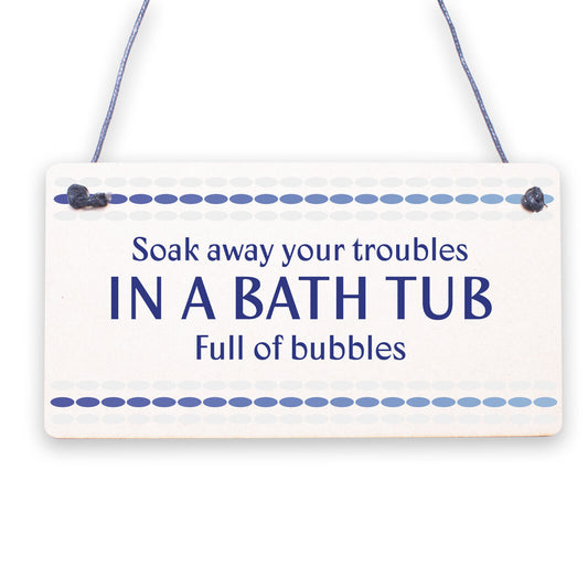 Bath Tub Bathroom Decor Toilet Door Sign Nautical Wall Sign Chic Home Plaque