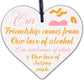 Alcohol Friendship Gift Wooden Heart Plaque Funny Best Friend Christmas Gifts