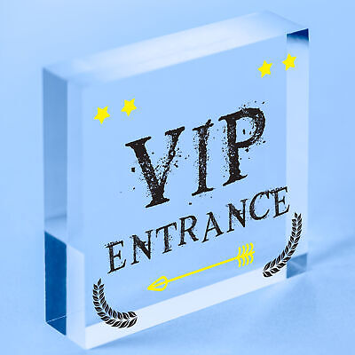 VIP ENTRANCE Party Awards Night Bar Plaque Party Decoration Gift Man Cave Sign