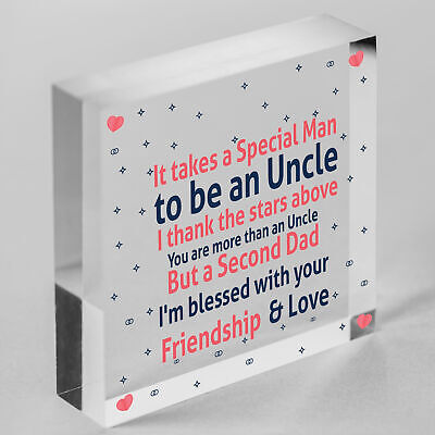 THANK YOU Uncle Gifts For Uncles Birthday Wooden Heart Uncle Christmas Gift Sign