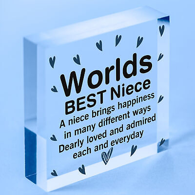 Best Niece Birthday Christening Christmas Gift Auntie Uncle Gifts Family Plaque